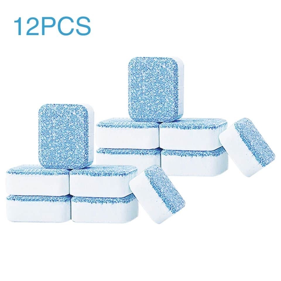 Hộp 12 Viên Tẩy Vệ Sinh Lồng Máy Giặt - Diệt Khuẩn - Tẩy Cặn Bẩn Máy Giặt