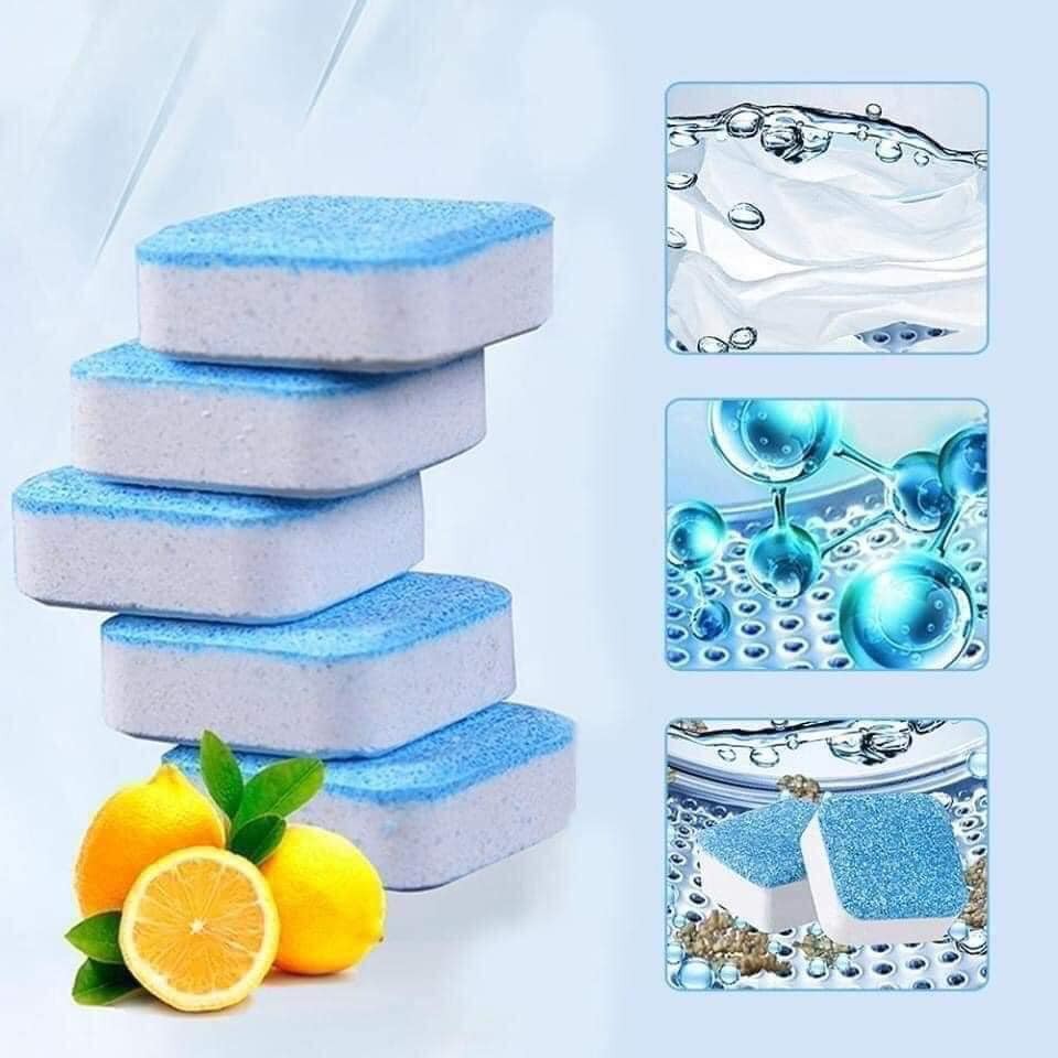 Hộp 12 Viên Tẩy Vệ Sinh Lồng Máy Giặt - Diệt Khuẩn - Tẩy Cặn Bẩn Máy Giặt