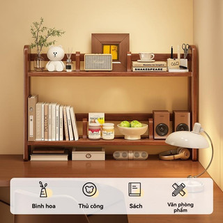 Giá Để Đồ Bàn Học Giá Sách Gỗ Chống Bàn Làm Việc Tiết Kiệm Không Gian Kệ Sách Đa Năng TiệLợi