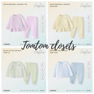 Chaang AW2025 Bộ dài babydoll, cổ trụ Haverst cho bé T9.1