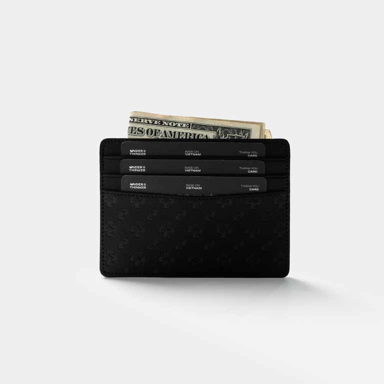 Ví Da PU Đựng Thẻ Monogram Card Holder Nam Nữ Bóp Đựng Tiền Mini Nhiều Ngăn | MI MIDORI