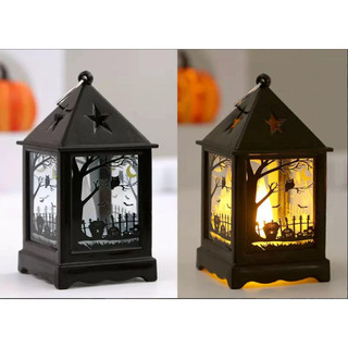Đèn Lồng Halloween Mini LED 3D Trang Trí Treo hoặc Để Bàn, Ánh Sáng Huyền Bí Decor Tiệc Lễ Hội