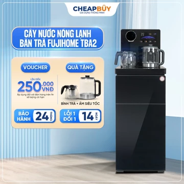 Cây nước nóng lạnh kết hợp bàn pha Cafe FUJIHOME TBA2, máy nước nóng lạnh bình lọc âm, cài đặt nhiệt độ làm lạnh BLock