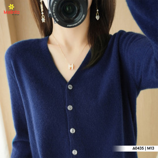 [XẢ KHO GIÁ SỐC] Áo len cardigan nữ, áo len cổ tim dài tay chất len dệt kim mềm mịn co giãn MELINFA VAA0435