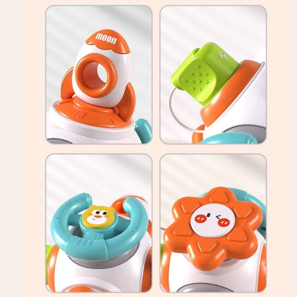 ( HÌNH TÊN LUA ) Đồ Chơi Trí Tuệ Cho Bé Khối Bận Rộn Cầm Tay 6 in 1 Hộp Khối Quả Cầu Không Gian Cầm Tay