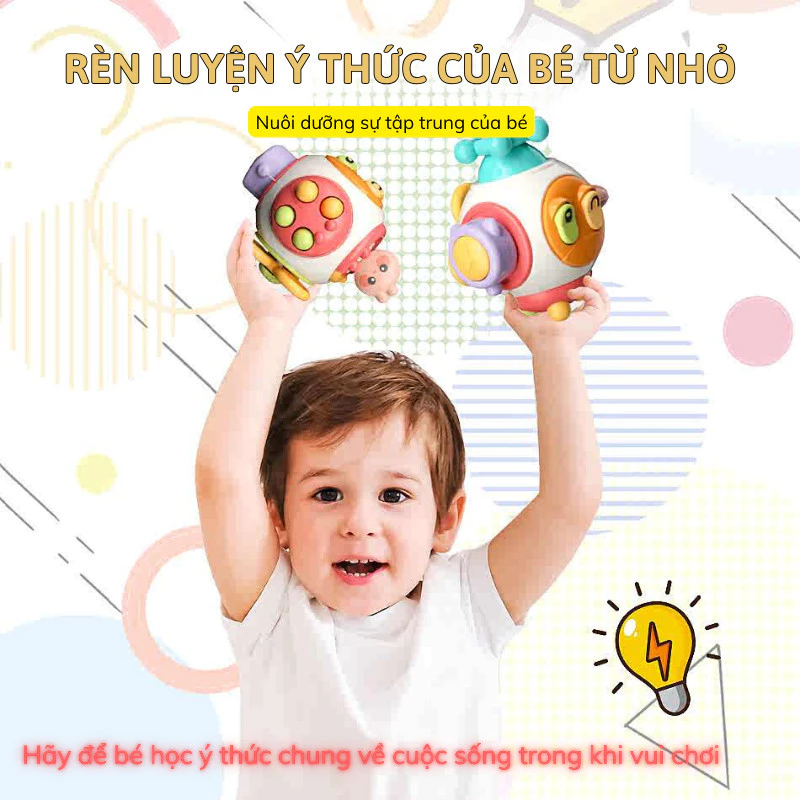 Đồ chơi bóng bận rộn 10in1 và 6in1 quả trứng bận rộn phát triển trí tuệ và vận động