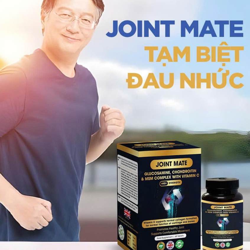 [TẶNG SIRO HO 65K] Viên Uống Joint Mate - Bổ Sung Phục Hồi Và Tái Tạo Mô Sụn Khớp, Giảm Đau Nhức Khớp - 60 Viên