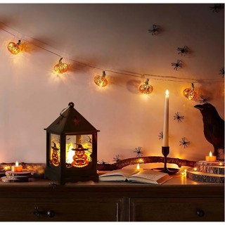 Đèn Lồng Halloween Mini LED 3D Trang Trí Treo hoặc Để Bàn, Ánh Sáng Huyền Bí Decor Tiệc Lễ Hội