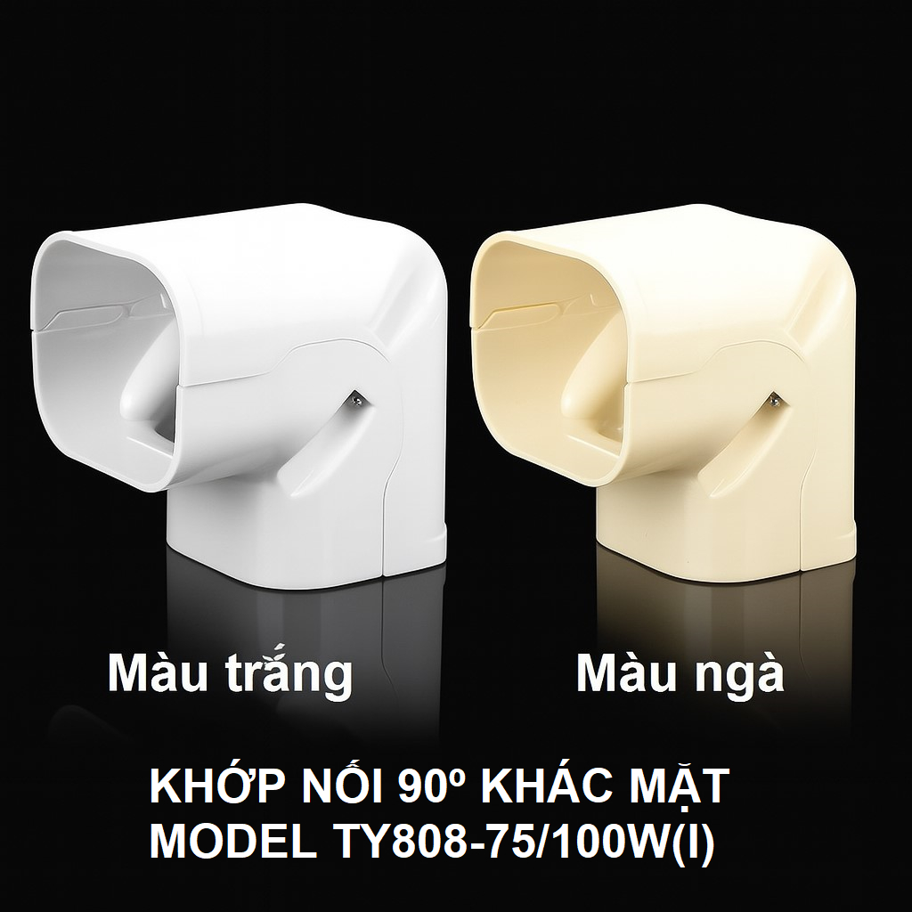 KHỚP NỐI 90° (KHÁC MẶT PHẲNG), HỘP ĐI ỐNG ĐIỀU HÒA VÀ PHỤ KIỆN, MODEL TY808-75/100/W/I, BẢO HÀNH 5 NĂM