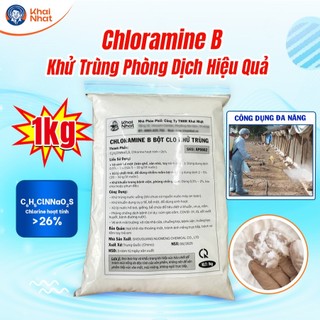 Bột Khử khuẩn Cloramin B 26% -  Khử trùng, Diệt khuẩn vệ sinh nhà cửa, dụng cụ (1kg/gói)
