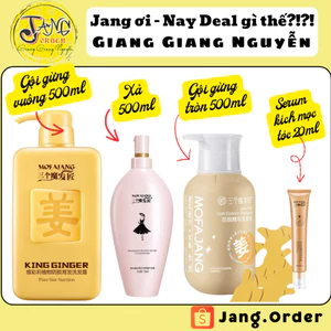 Gội xả gừng King Ginger Mofajang (chai vuông-tròn)