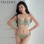 LALA - Bộ đồ lót cotton gân nữ có gọng nâng nhẹ áo KHÔNG MÚT quần lót co giãn tốt Eriscos