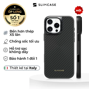 Ốp lưng REX iPhone 16 Pro Max / iPhone 15 Pro Max SLIMCASE - Chống va đập, chống bám bẩn, hỗ trợ sạc không dây
