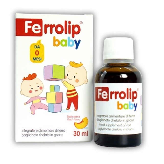 Ferrolip baby sắt hữu cơ nhỏ giọt vị đào cho bé 30ml