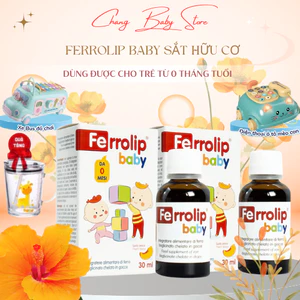 Sắt Ferrolip Baby giúp con hồng hào trộm vía dạng siro vị đào thơm ngon 30ml