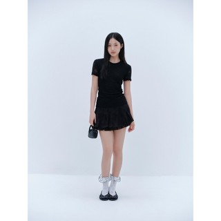 Áo thun OLV ren dáng ôm body năng động nữ tính Fleur Lace Short Sleeve Top nhiều màu phù hợp đi chơi
