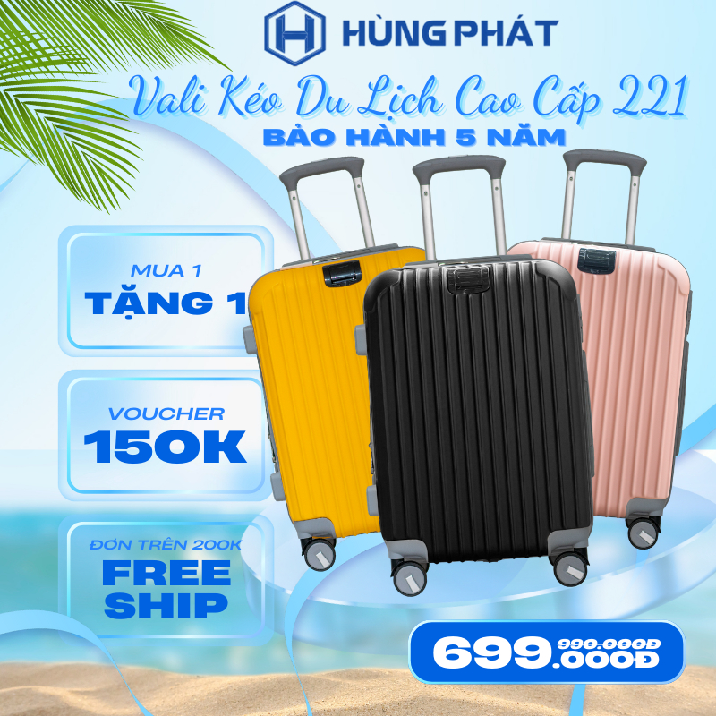 Vali Kéo Du Lịch Cao Cấp 221 Kích Thước 20, 24 Inch Chính Hãng Bảo Hành ...
