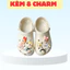Dép quai hậu chống trơn trượt kèm charm dễ thương đi chơi đi học đế cao 4cm - Hỗ Trợ Đổi Size