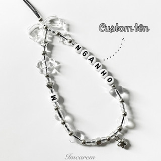 Dây Treo Điện Thoại Trong Suốt Phong Cách Y2K-Móc Khoá Phụ Kiện Điện Thoại Máy Ảnh Handmade by Carem