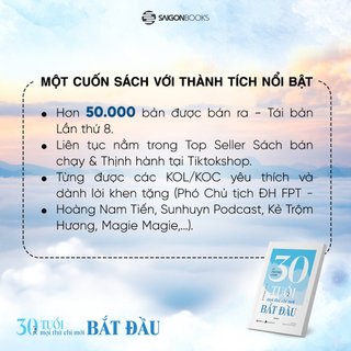 Sách - 30 tuổi - Mọi Thứ Chỉ Mới Bắt Đầu - Lý Thượng Long