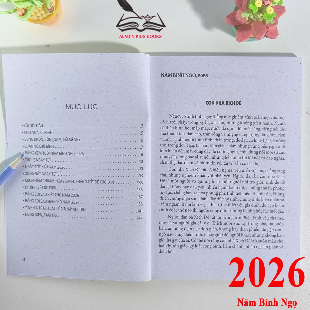 Sách- Ngày Lành Tháng Tốt Vạn Sự Cát Tường Năm Bính Ngọ 2026