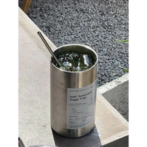 LY GIỮ NHIỆT INOX ICED.AMERICANO DÁNG TRỤ 600ML { TẶNG TÚI ĐỰNG LY }