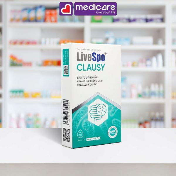 Thực phẩm bổ sung sức khoẻ LIVESPO clausy giảm các triệu chứng rối loạn tiêu hóa hộp 20 ống
