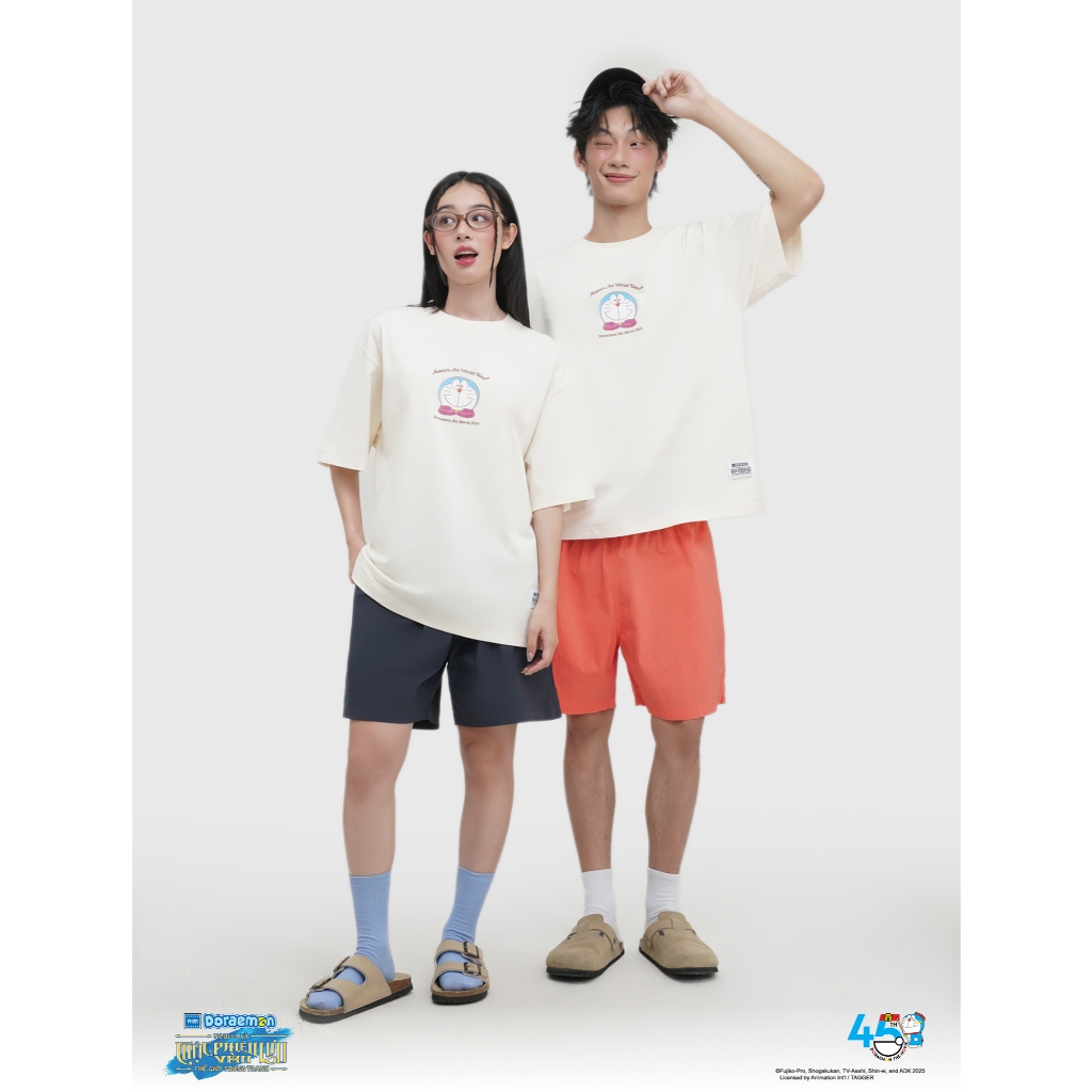 Áo phông unisex người lớn CANIFA in hình Doraemon 5TS25S018