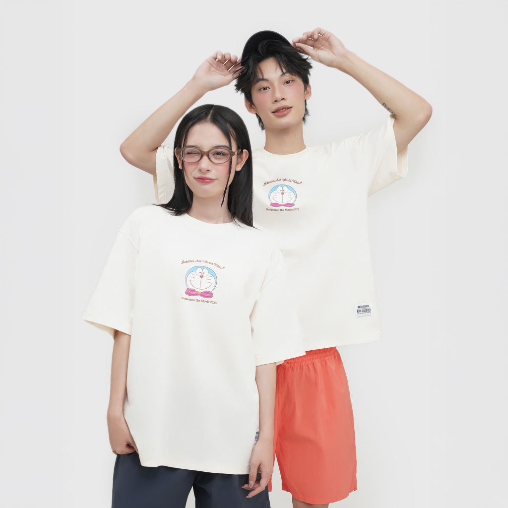 Áo phông unisex người lớn CANIFA in hình Doraemon 5TS25S018