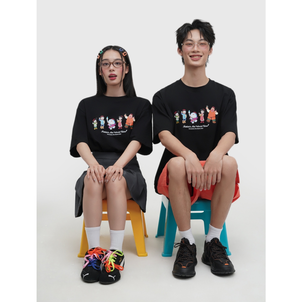 Áo phông unisex người lớn CANIFA in hình Doraemon 5TS25S018
