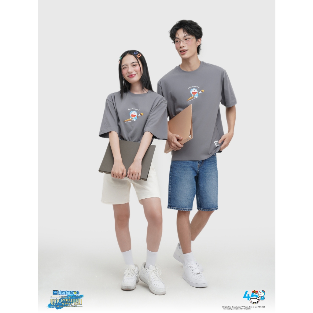 Áo phông unisex người lớn CANIFA in hình Doraemon 5TS25S018