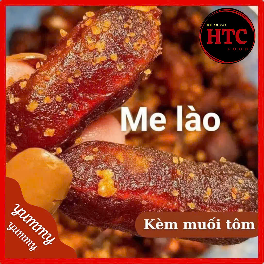Me lào muối tôm Tây Ninh loại 1 dẻo mềm chua ngọt siêu ngon, trái cây sấy ăn vặt ngon từ HTC Food