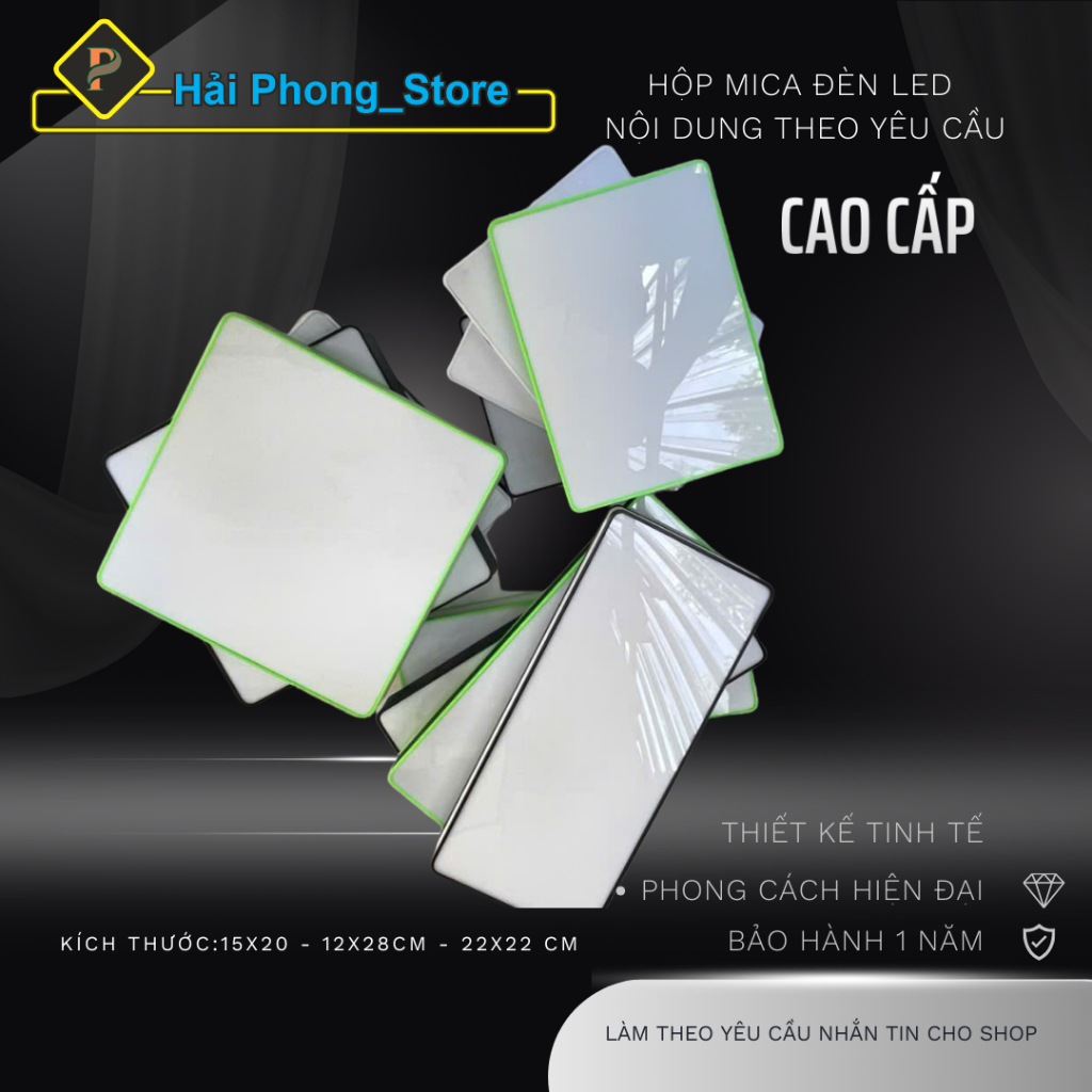 Hộp Đèn Mica Viền LED Phát Sáng – Phôi Hộp Đèn Mica Nội Dung Tuỳ Chỉnh | BigBuy360 - bigbuy360.vn