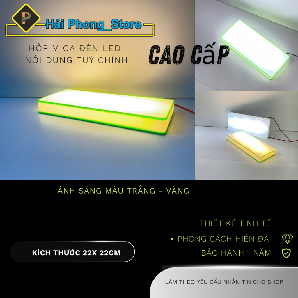 Hộp Đèn Mica Viền LED Phát Sáng – Phôi Hộp Đèn Mica Nội Dung Tuỳ Chỉnh ...