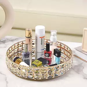 Khay đựng ngọc trai bằng kim loại, trang trí nhà cửa, khay đựng ngọc trai bằng sắt rèn, khay đựng mỹ phẩm, khay gương, đ