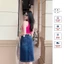 Váy Jeans JD322 Cạp Cao Xẻ Trước Chất Jean Xuất Mềm Mịn Co Giãn Thoải Mái Phù Hợp Đi Làm Đi chơi