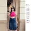 Váy Jeans JD322 Cạp Cao Xẻ Trước Chất Jean Xuất Mềm Mịn Co Giãn Thoải Mái Phù Hợp Đi Làm Đi chơi