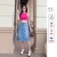 Váy Jeans JD322 Cạp Cao Xẻ Trước Chất Jean Xuất Mềm Mịn Co Giãn Thoải Mái Phù Hợp Đi Làm Đi chơi