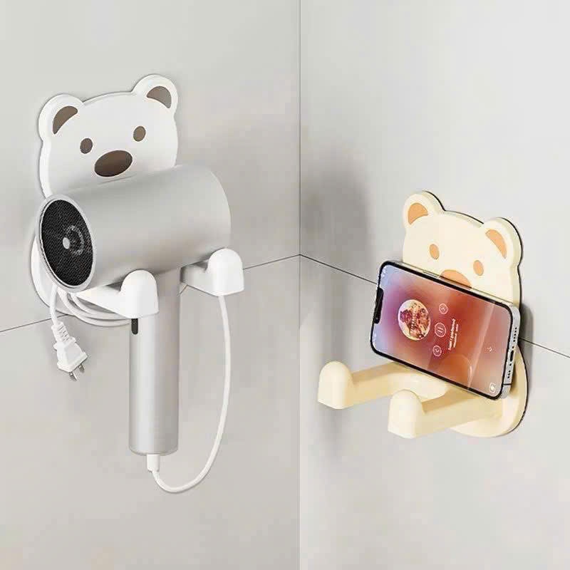 Giá Đỡ Máy Sấy Dán Tường Hình Gấu Dễ Thương