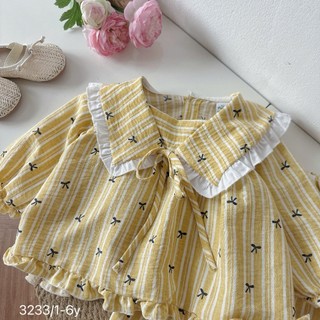 Set Đồ Bộ Dài Đũi Hàn Xinh Cho Bé Gái Ở Nhà, Đi Học, Đi Chơi,.... Bộ Dài Mẫu 3 Vàng