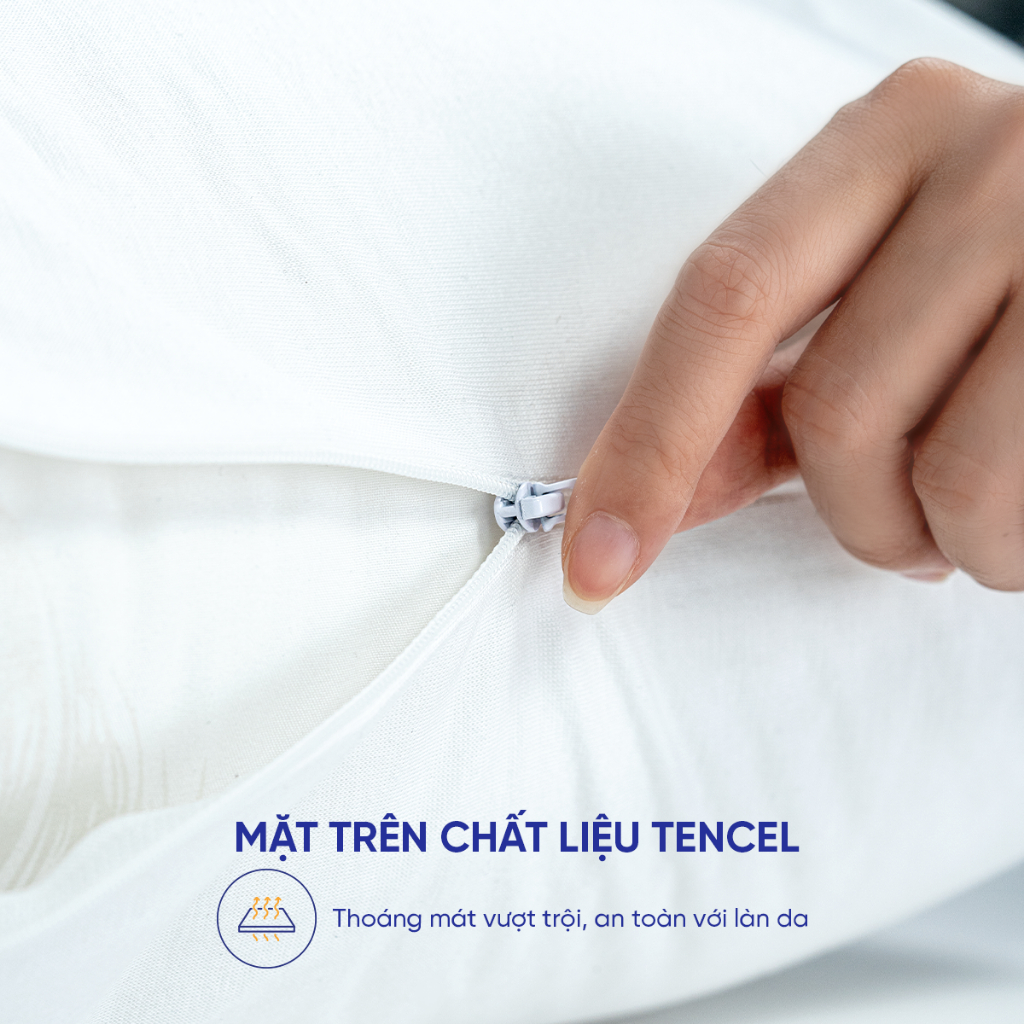 Vỏ bảo vệ gối Doona TENCEL cao cấp, bọc gối chống thấm mồ hôi, bao gối chất vải mát, tiện lợi