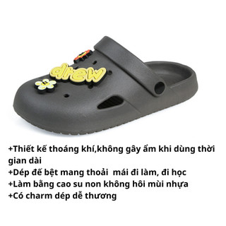 Dép sục nam nữ cross đế bệt thoáng khí,phù hợp mang đi làm, đi chơi