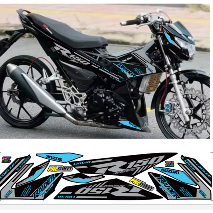Tem rời RAIDER R150  cao cấp chất liệu in 3 lớp PPF chống nước không phai màu.