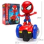 Đồ Chơi Người Nhện Trượt Xe Xoay 360 Độ, Đồ chơi người nhện Spiderman trượt xe