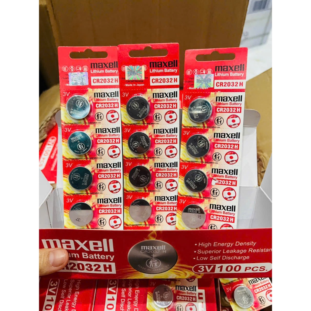 Vỉ 5 Pin CR2032H Maxell 3V - Pin Đồng Hồ, Pin CMOS Máy Tính, Đồ Chơi, Điều Khiển Từ Xa,Cửa Cuốn Loại Tốt