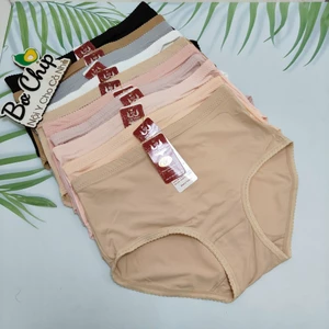 Quần lót nữ thun lạnh trơn cạp cao cao cấp Đại Phát từ 42-72kgsiêu ôm bụng, kháng khuẩn cao 9128 - Bơ Chip