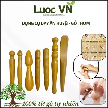 Dụng cụ massage, day ấn huyệt cạo gió dưỡng sinh bằng gỗ thơm , tiện lợi dễ sử dụng/ LƯỢC SỪNG VN