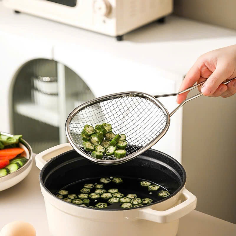 Muôi Vớt KINSGEM by Chockmen Inox Cao Cấp Lưới Ráo Dầu Muôi Thủng Vá Vớt Thức Ăn Nhà Bếp