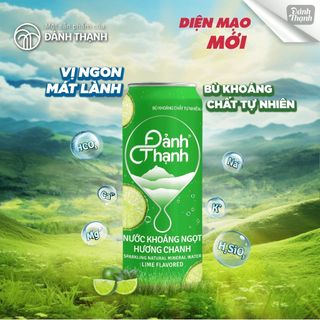 Thùng 24 Lon Nước Khoáng Ngọt Hương Chanh Có Gas Thiên Nhiên 330ml Đảnh Thạnh - Giàu và bổ sung vi khoáng tự nhiên