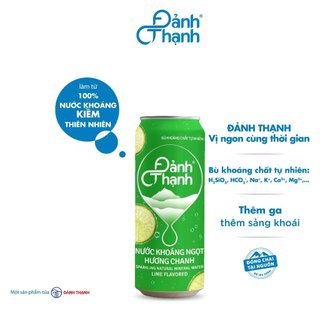 Thùng 24 Lon Nước Khoáng Ngọt Hương Chanh Có Gas Thiên Nhiên 330ml Đảnh Thạnh - Giàu và bổ sung vi khoáng tự nhiên